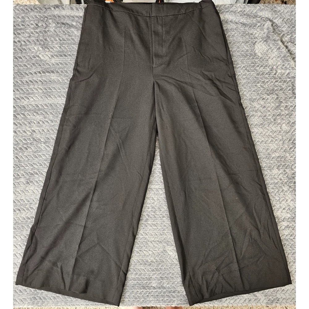 Banana‎ Republic Womens Pants Black Size 8 Wide Leg High Rise Polyester Blend